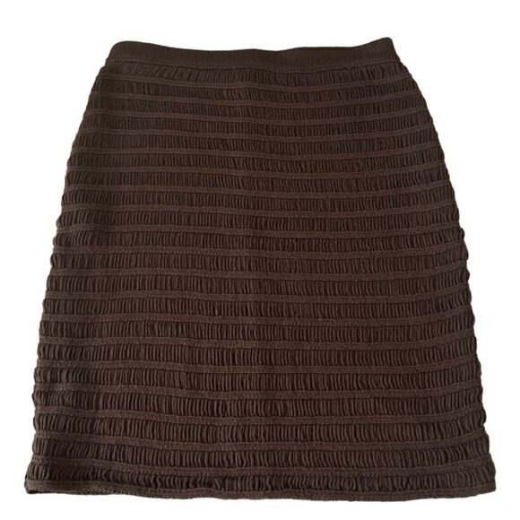 Vivienne Tam Urban Jungle Brown Cotton Women's Skirt Size Petite Small NWT - Picture 4 of 12